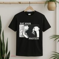 Eat Your Protein A.N.I.M.E Gym Pump Bodybuilding Fitness T-Shirt thumb 2