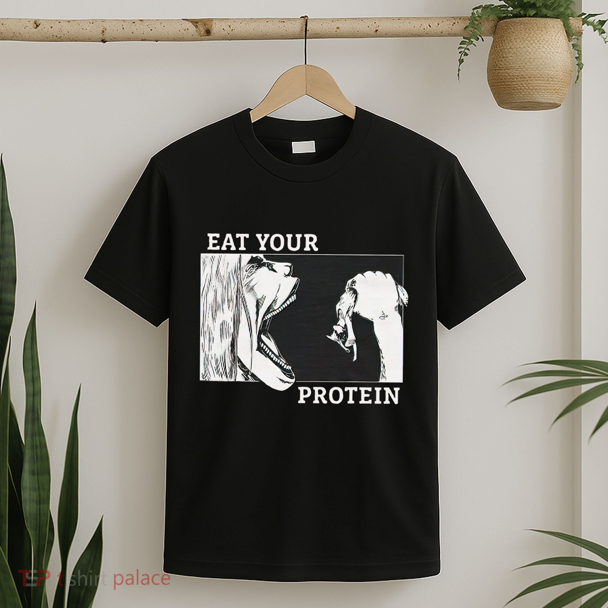 Eat Your Protein A.N.I.M.E Gym Pump Bodybuilding Fitness T-Shirt