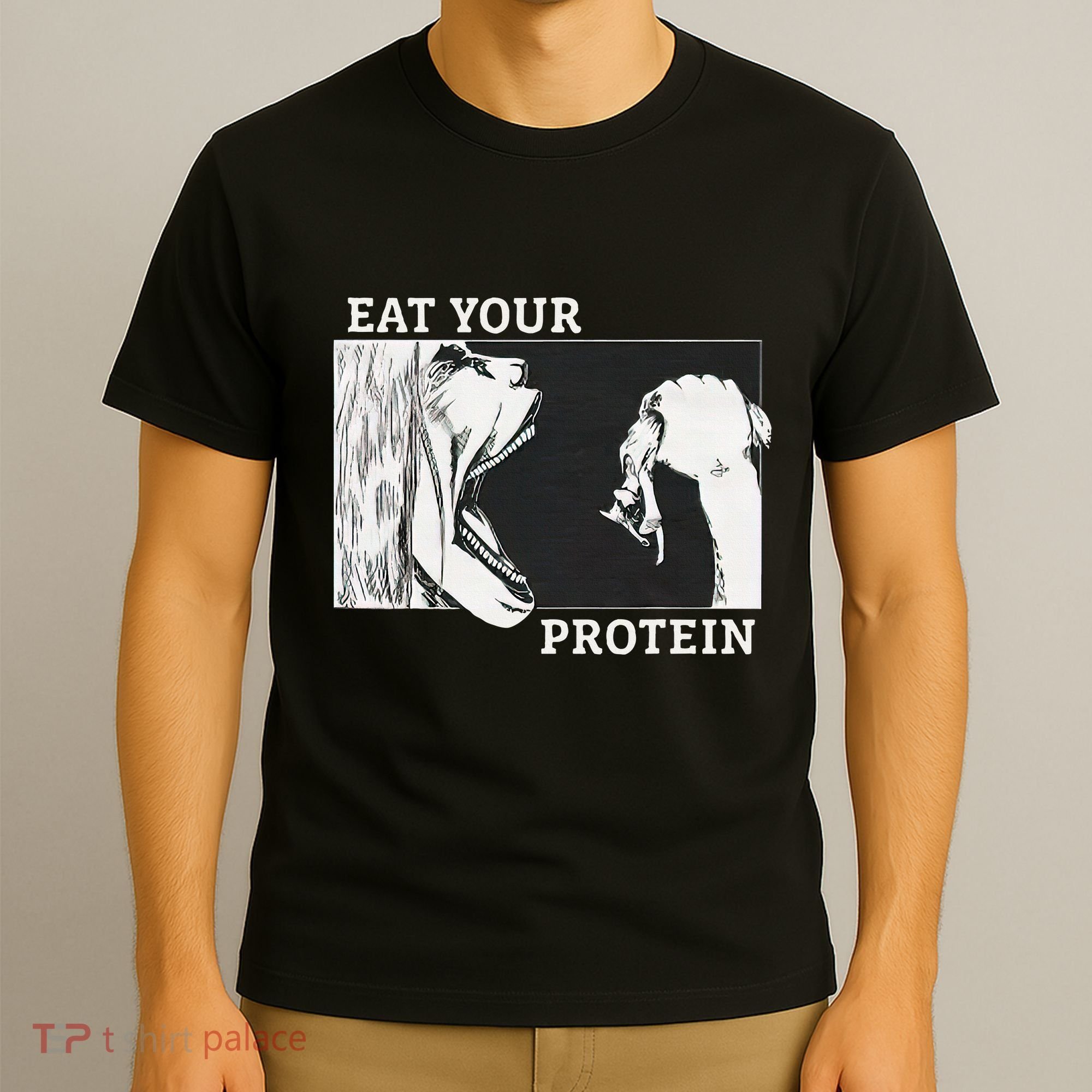 Eat Your Protein A.N.I.M.E Gym Pump Bodybuilding Fitness T-Shirt