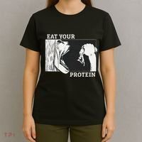 Eat Your Protein A.N.I.M.E Gym Pump Bodybuilding Fitness T-Shirt thumb 4