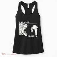 Eat Your Protein A.N.I.M.E Gym Pump Bodybuilding Fitness Women's Tank Top thumb 0
