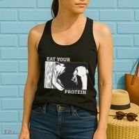 Eat Your Protein A.N.I.M.E Gym Pump Bodybuilding Fitness Women's Tank Top thumb 2