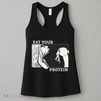 Eat Your Protein A.N.I.M.E Gym Pump Bodybuilding Fitness Women's Tank Top thumb 3