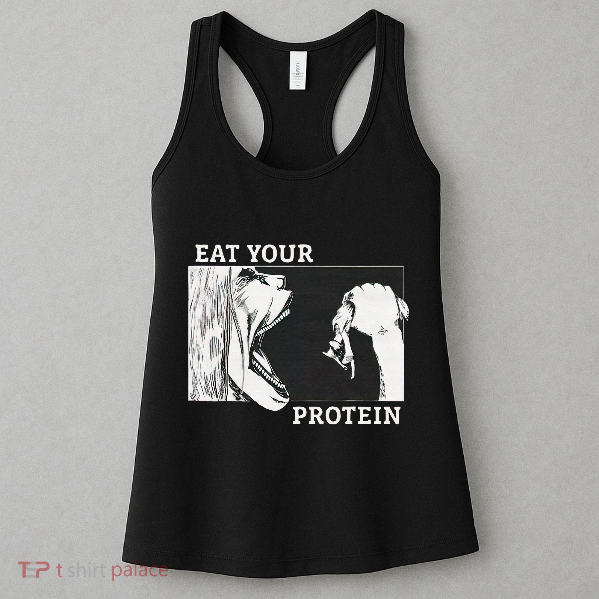 Eat Your Protein A.N.I.M.E Gym Pump Bodybuilding Fitness Women's Tank Top