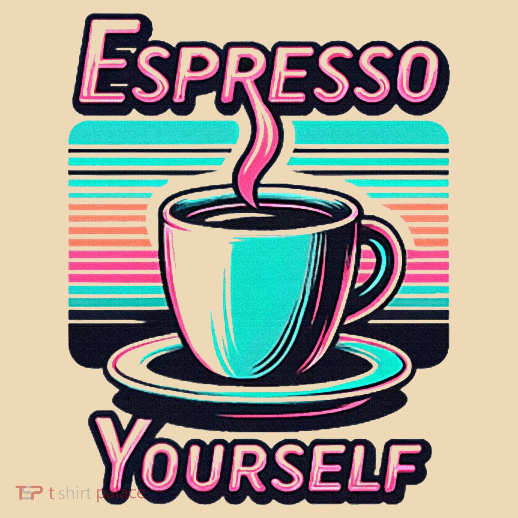 Espresso Yourself Retro Funny Coffee Lover Tote Bag