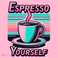 Espresso Yourself Retro Funny Coffee Lover Coaster thumb 2