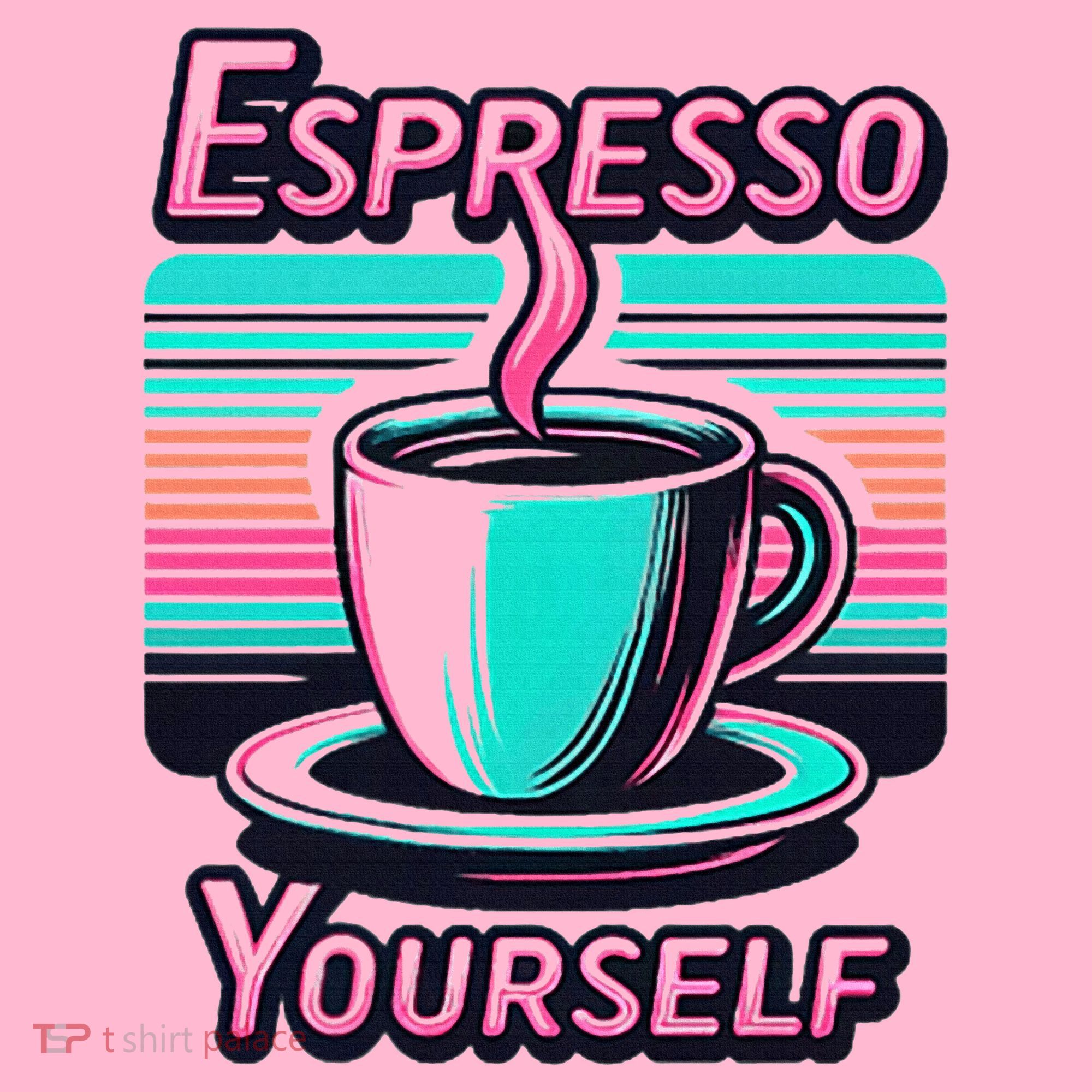 Espresso Yourself Retro Funny Coffee Lover Coaster