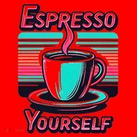 Espresso Yourself Retro Funny Coffee Lover Santa Hat thumb 1