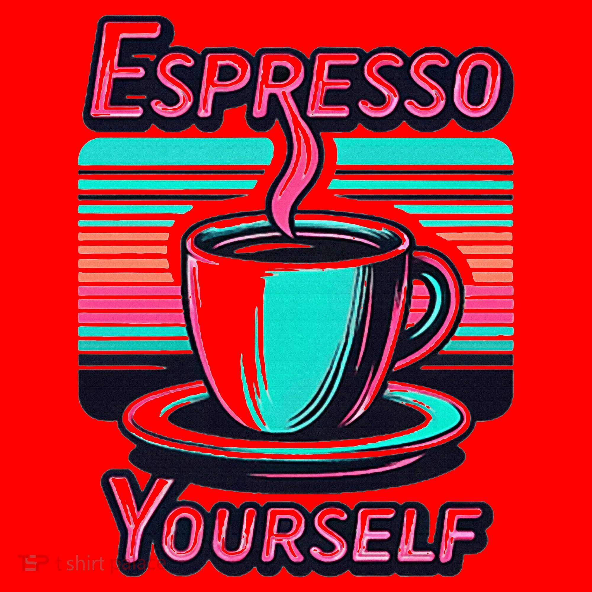 Espresso Yourself Retro Funny Coffee Lover Santa Hat