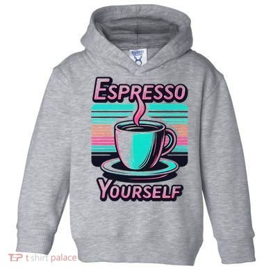 Espresso Yourself Retro Funny Coffee Lover Toddler Hoodie