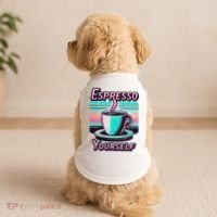 Espresso Yourself Retro Funny Coffee Lover Doggie Tank thumb 2
