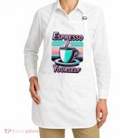 Espresso Yourself Retro Funny Coffee Lover Apron thumb 2