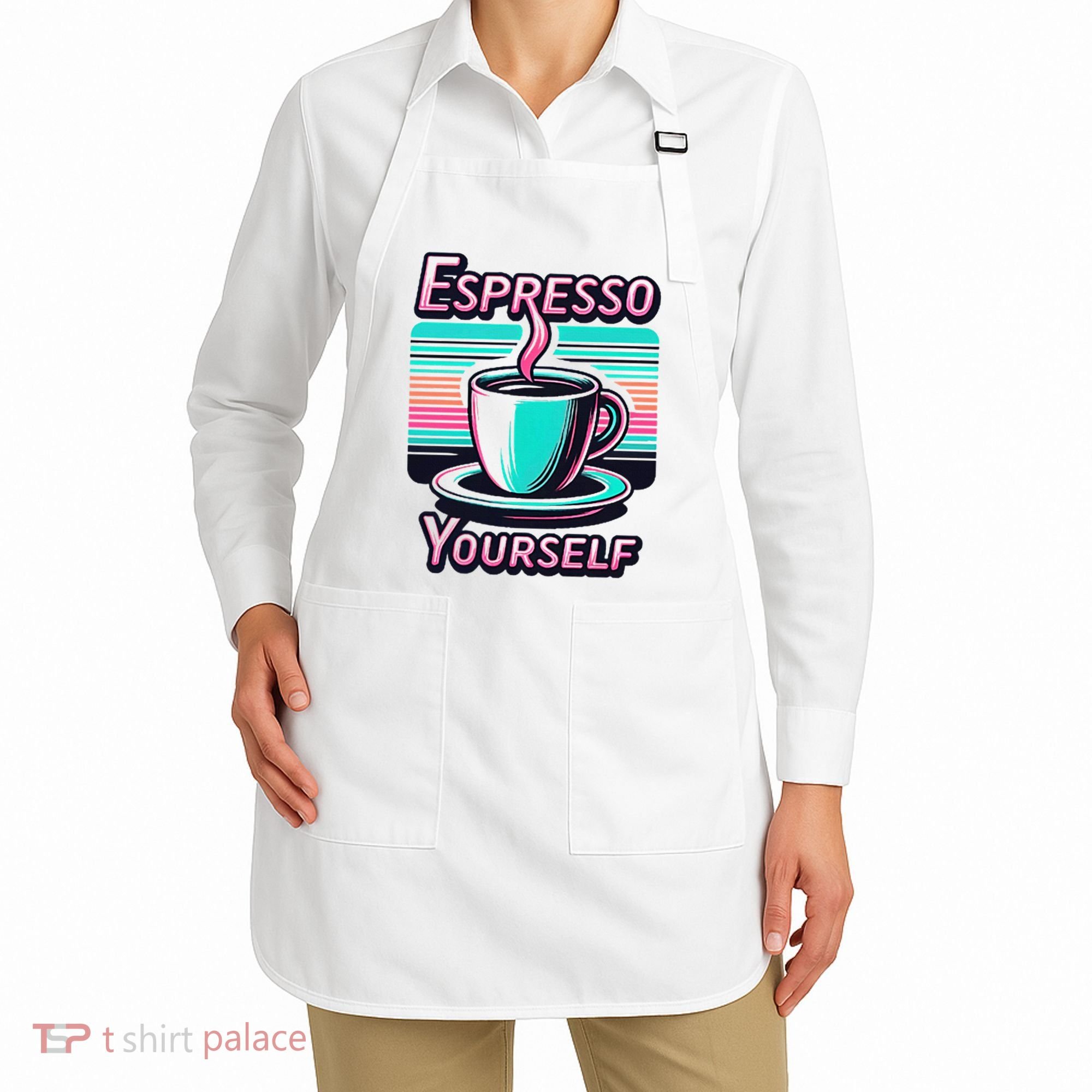 Espresso Yourself Retro Funny Coffee Lover Apron