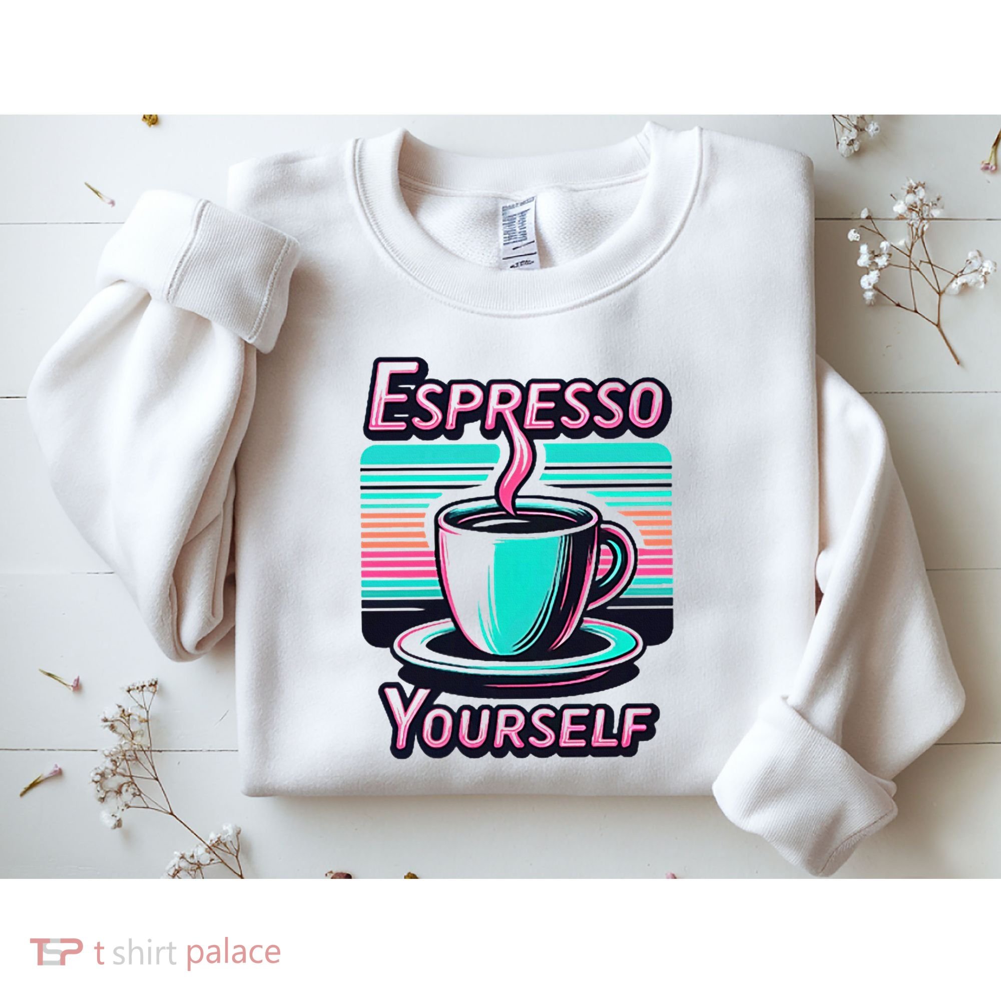 Espresso Yourself Retro Funny Coffee Lover Sweatshirt