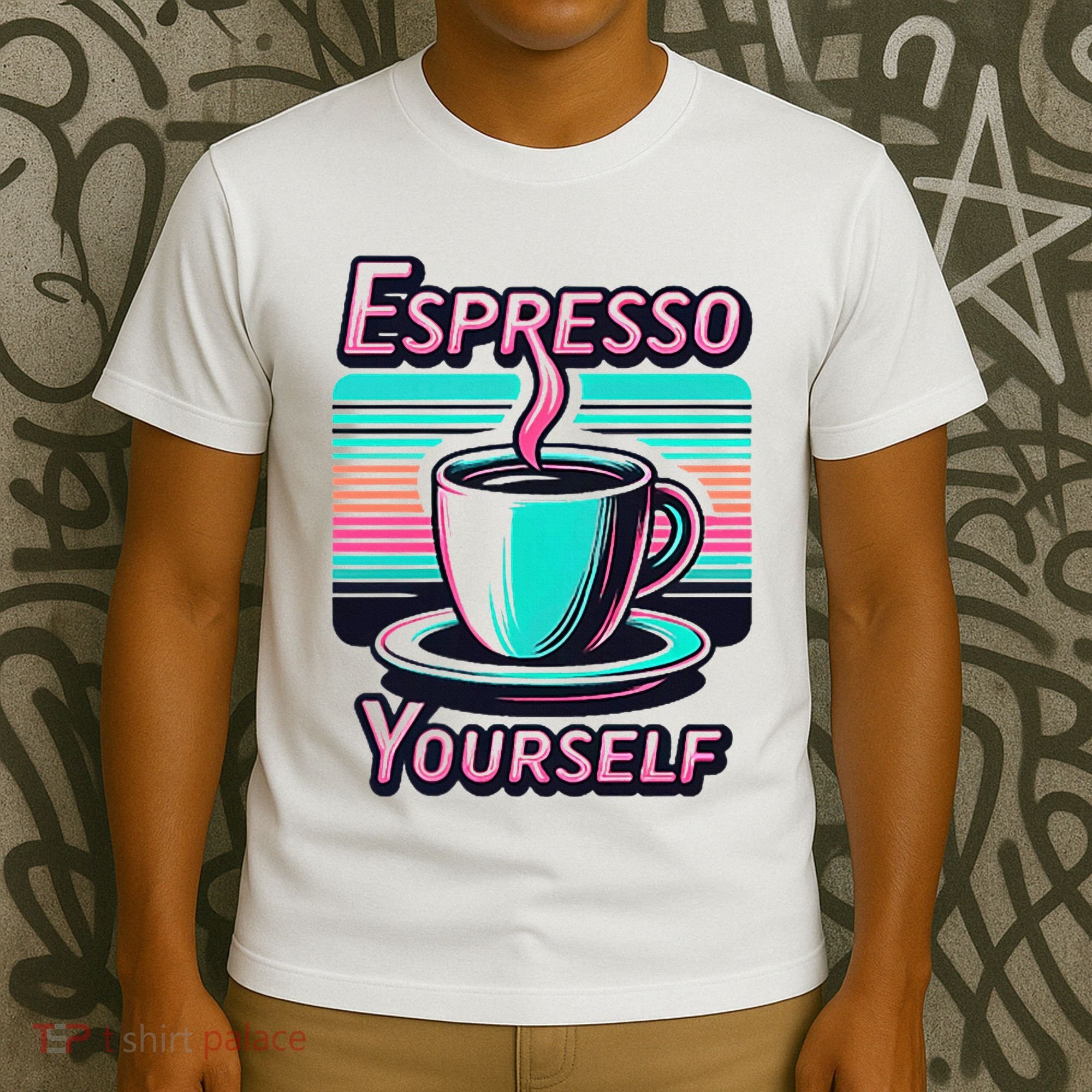Espresso Yourself Retro Funny Coffee Lover T-Shirt