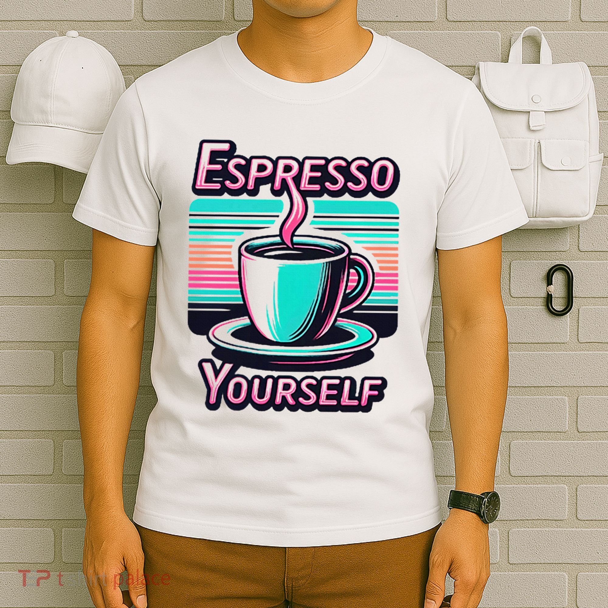 Espresso Yourself Retro Funny Coffee Lover T-Shirt