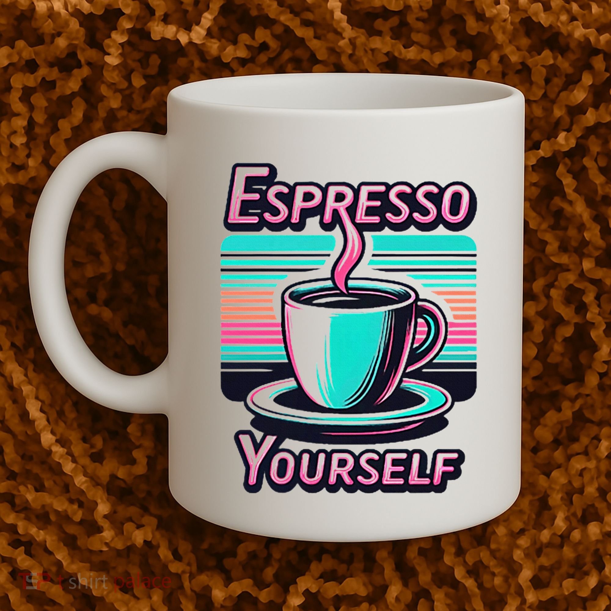 Espresso Yourself Retro Funny Coffee Lover Coffee Mug
