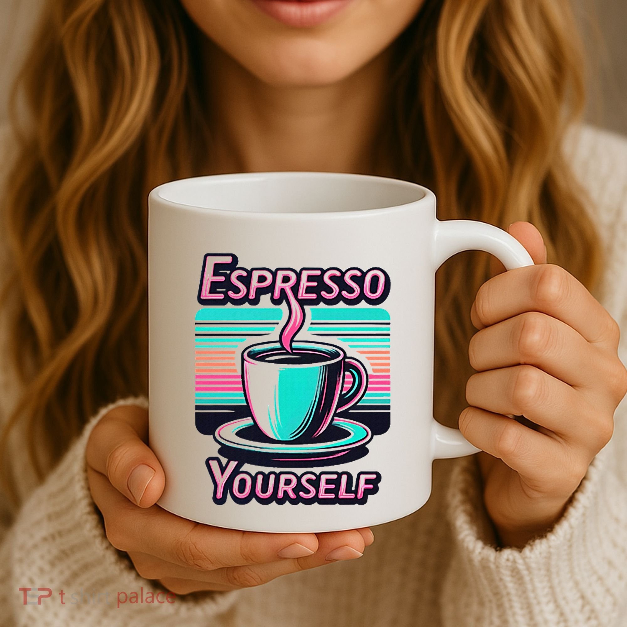Espresso Yourself Retro Funny Coffee Lover Coffee Mug