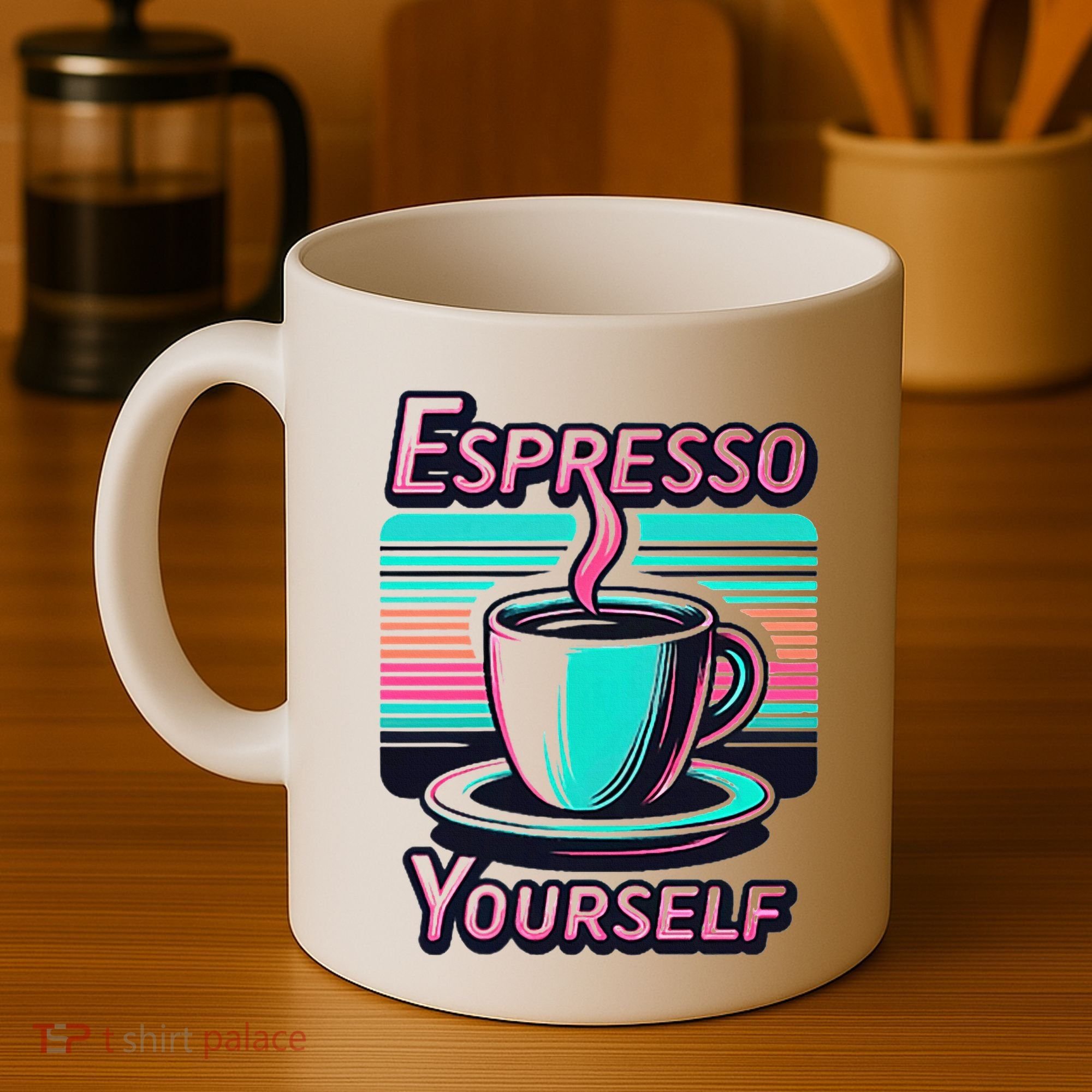Espresso Yourself Retro Funny Coffee Lover Coffee Mug