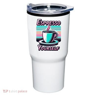 Espresso Yourself Retro Funny Coffee Lover Tumbler