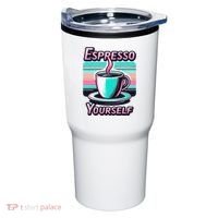 Espresso Yourself Retro Funny Coffee Lover Tumbler thumb 0
