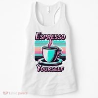 Espresso Yourself Retro Funny Coffee Lover Women's Tank Top thumb 0