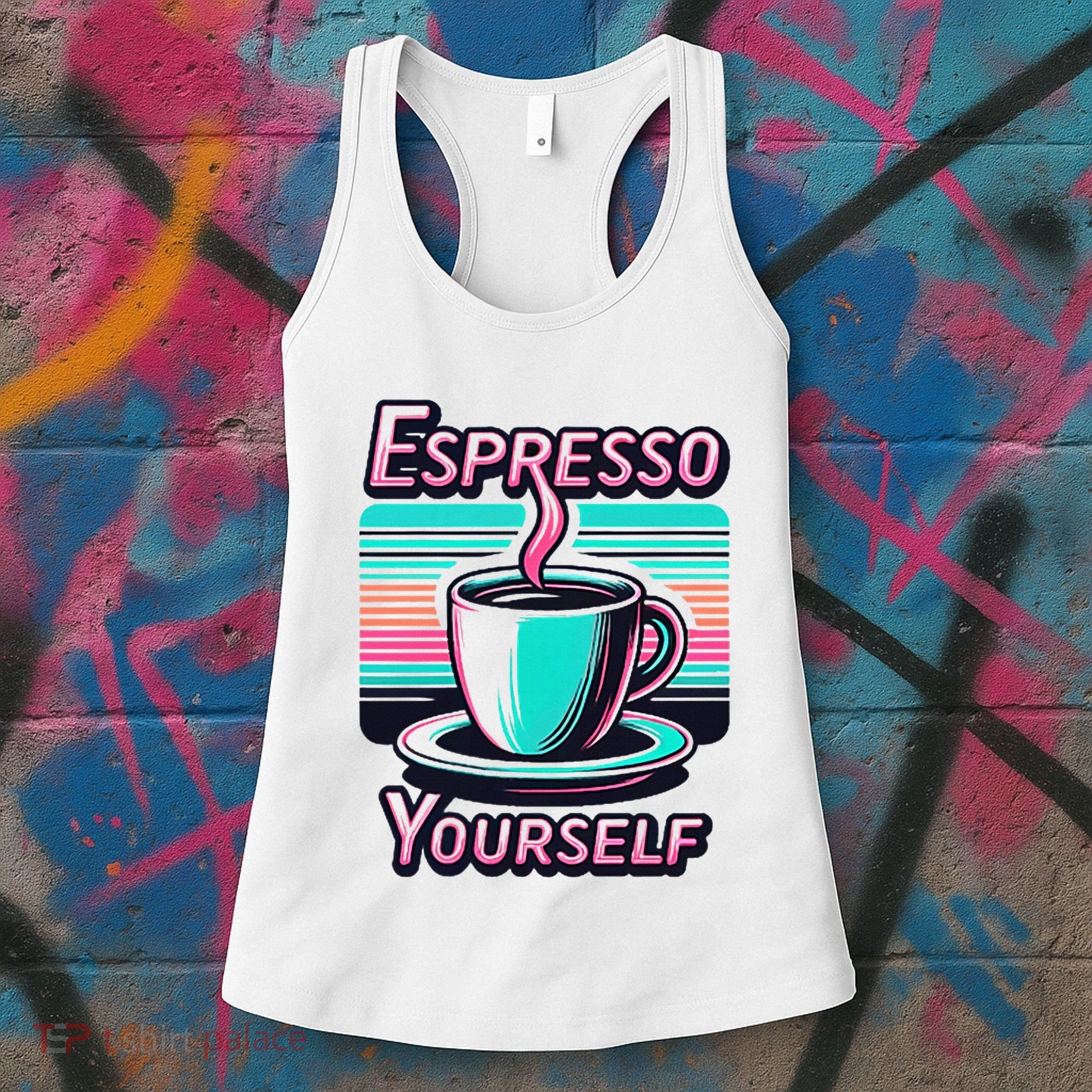 Espresso Yourself Retro Funny Coffee Lover Women's Tank Top