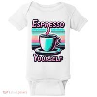 Espresso Yourself Retro Funny Coffee Lover Baby Bodysuit thumb 0