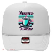Espresso Yourself Retro Funny Coffee Lover Hat thumb 0