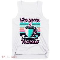 Espresso Yourself Retro Funny Coffee Lover Tank Top thumb 0