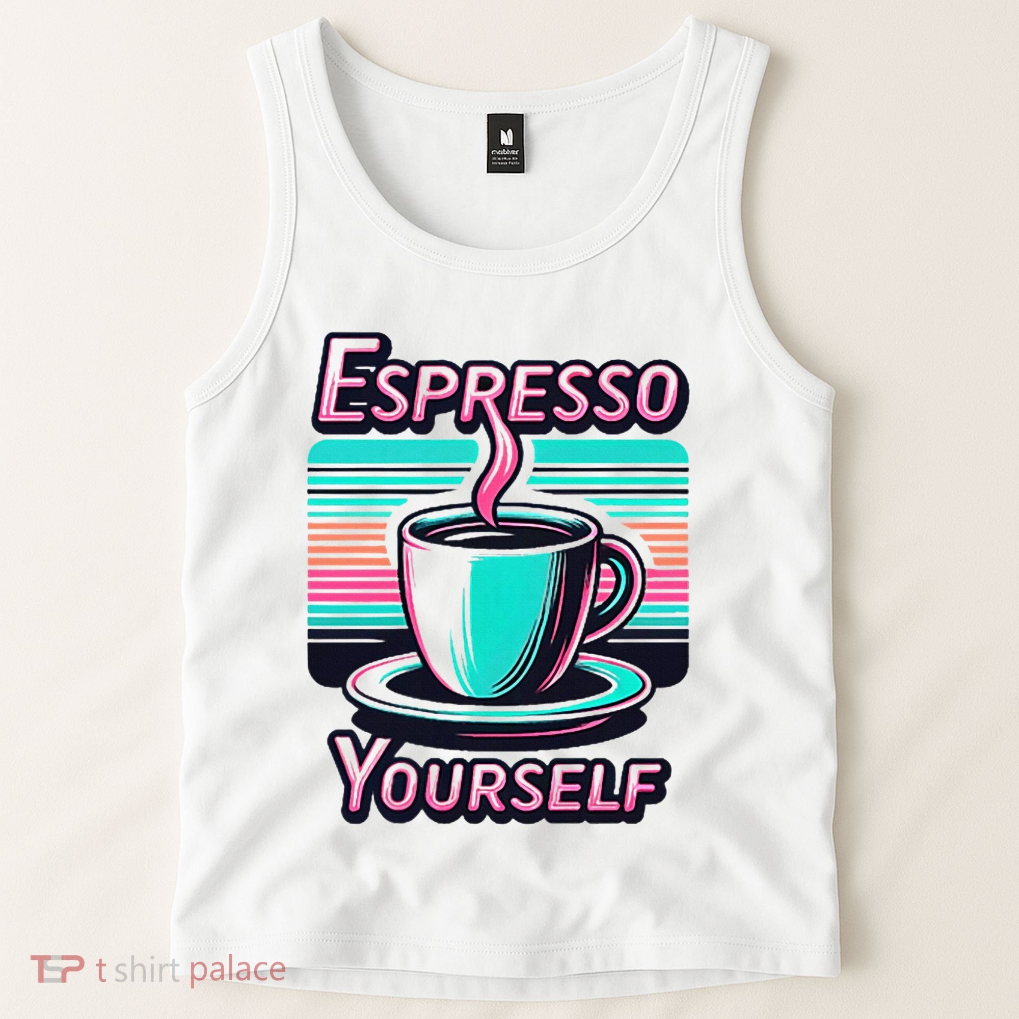 Espresso Yourself Retro Funny Coffee Lover Tank Top