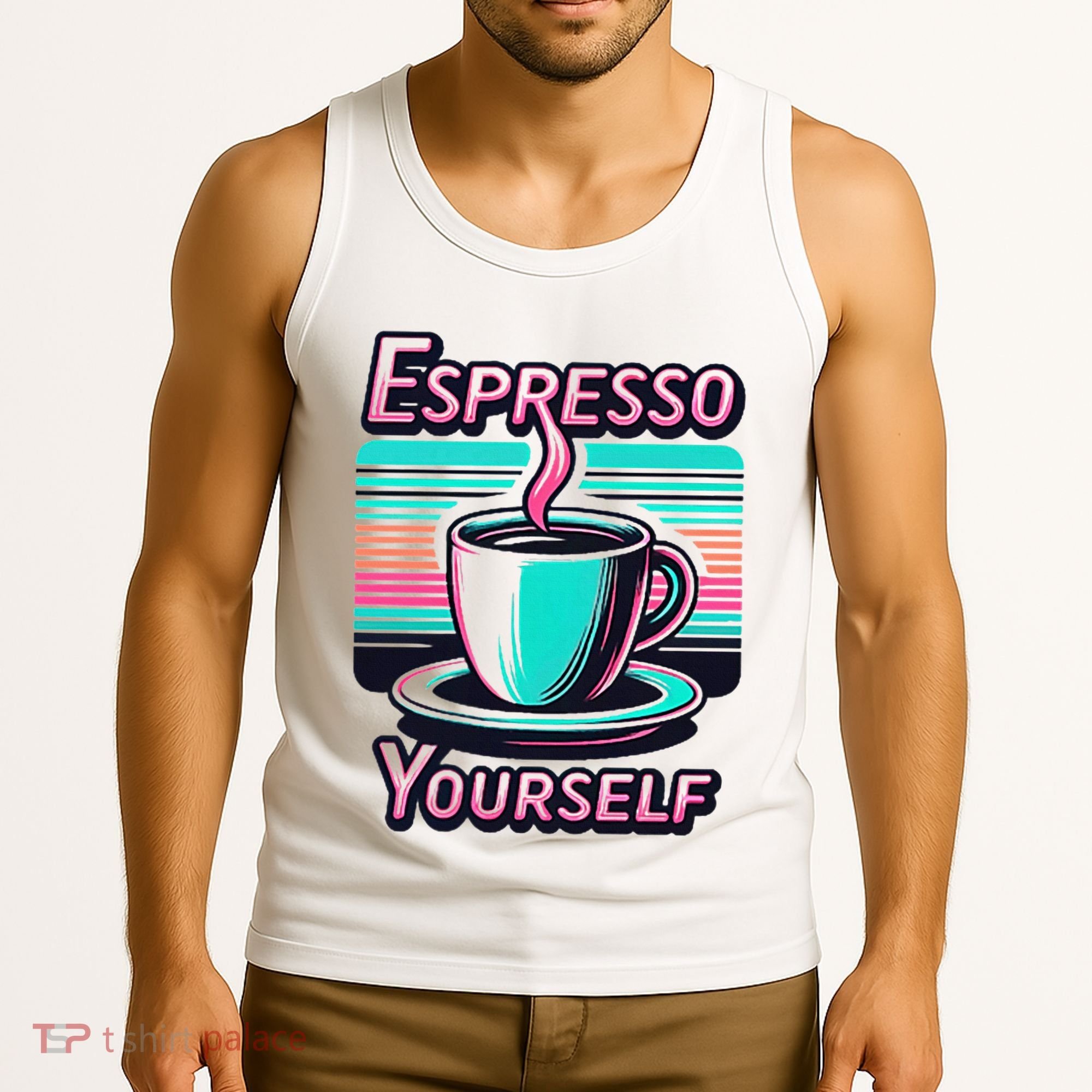 Espresso Yourself Retro Funny Coffee Lover Tank Top