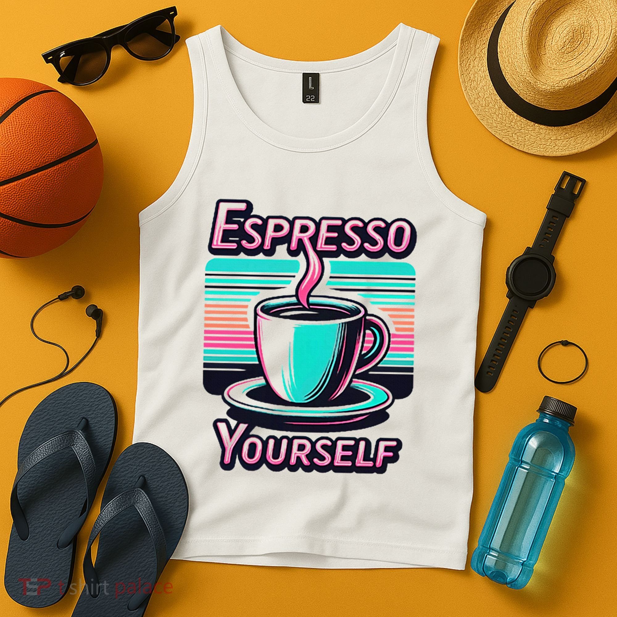 Espresso Yourself Retro Funny Coffee Lover Tank Top