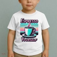 Espresso Yourself Retro Funny Coffee Lover Toddler T-Shirt thumb 2