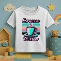 Espresso Yourself Retro Funny Coffee Lover Toddler T-Shirt thumb 3