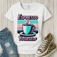 Espresso Yourself Retro Funny Coffee Lover Women's T-Shirt thumb 3