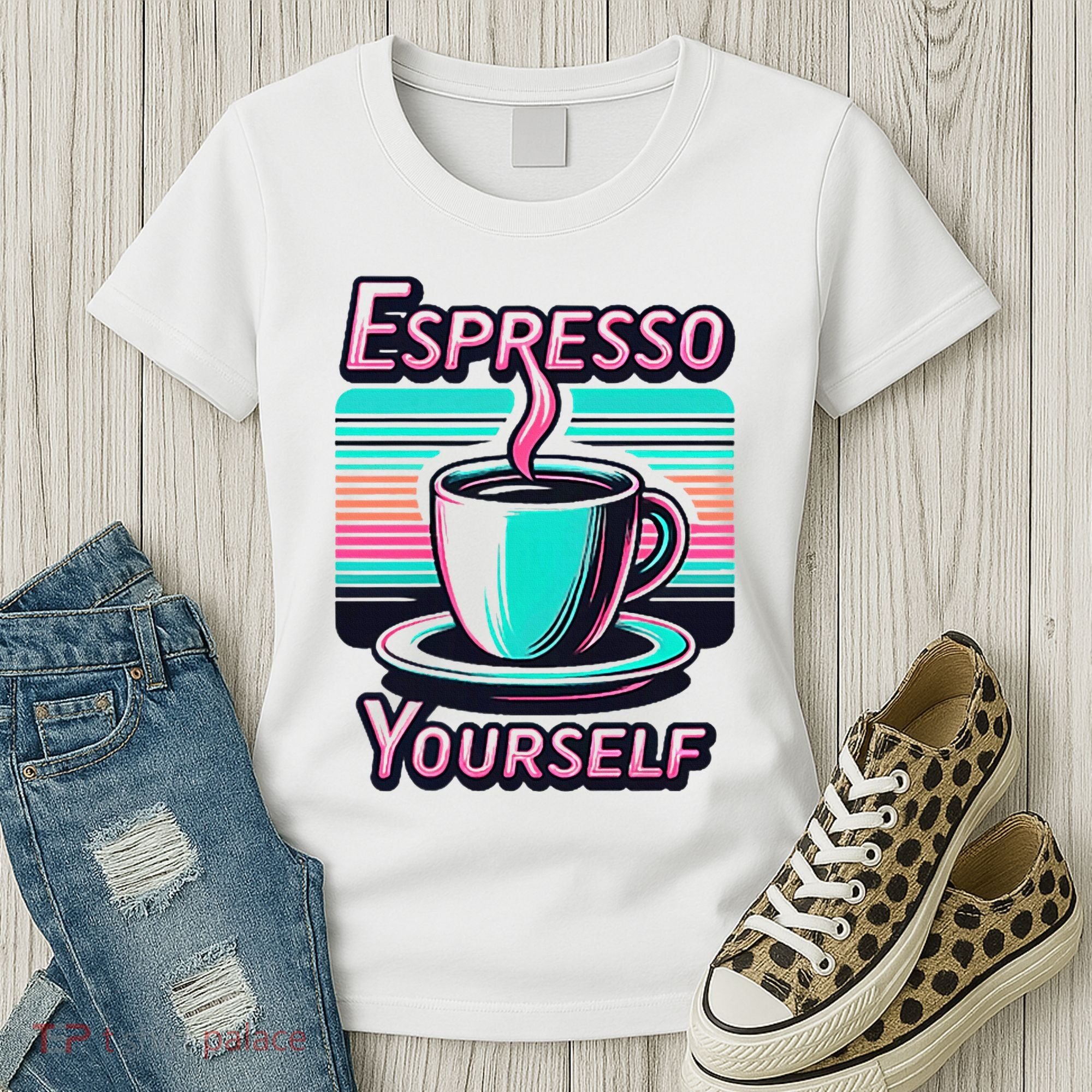 Espresso Yourself Retro Funny Coffee Lover Women's T-Shirt