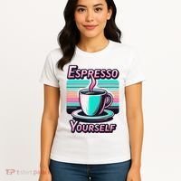 Espresso Yourself Retro Funny Coffee Lover Women's T-Shirt thumb 4