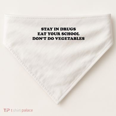 Eat Your School Don't Do Vegetables USA-Made Doggie Bandana