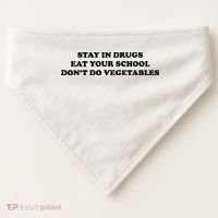 Eat Your School Don't Do Vegetables USA-Made Doggie Bandana thumb 0