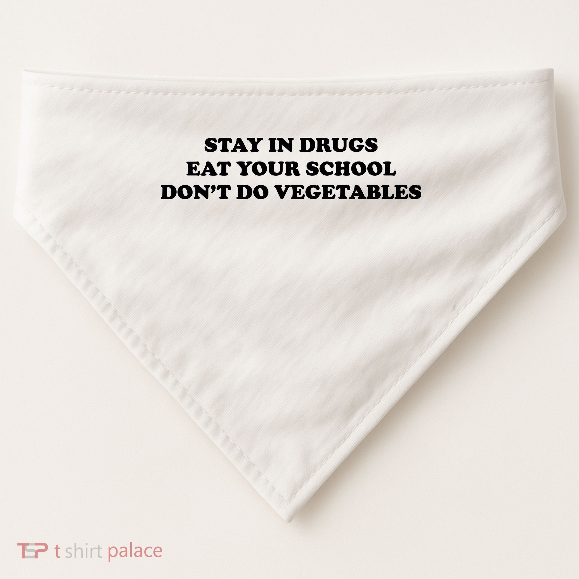 Eat Your School Don't Do Vegetables USA-Made Doggie Bandana