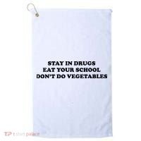 Eat Your School Don't Do Vegetables Golf Towel thumb 0