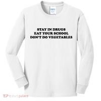 Eat Your School Don't Do Vegetables Kids Long Sleeve Shirt thumb 0