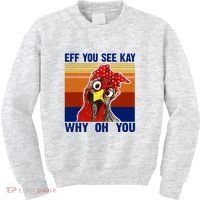 EFF You See Kay Why Oh You Rooster Funny Retro Kids Sweatshirt thumb 0
