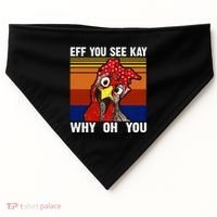 EFF You See Kay Why Oh You Rooster Funny Retro USA-Made Doggie Bandana thumb 0
