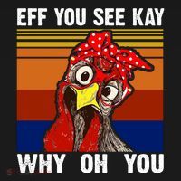 EFF You See Kay Why Oh You Rooster Funny Retro Coaster thumb 2