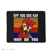 EFF You See Kay Why Oh You Rooster Funny Retro Mousepad thumb 0