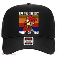 EFF You See Kay Why Oh You Rooster Funny Retro Hat thumb 0