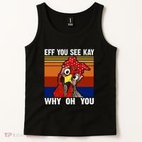 EFF You See Kay Why Oh You Rooster Funny Retro Tank Top thumb 2