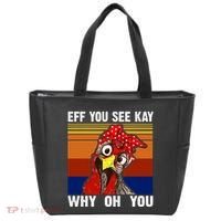 EFF You See Kay Why Oh You Rooster Funny Retro Tote Bag thumb 0